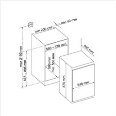 DE DIETRICH Kühlschrank Einbau - DRL 880 ED