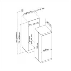 DE DIETRICH Gefrierschrank Einbau - DFU 1781 ED