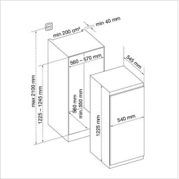 DE DIETRICH Kühlschrank Einbau - DRS 1244 ED