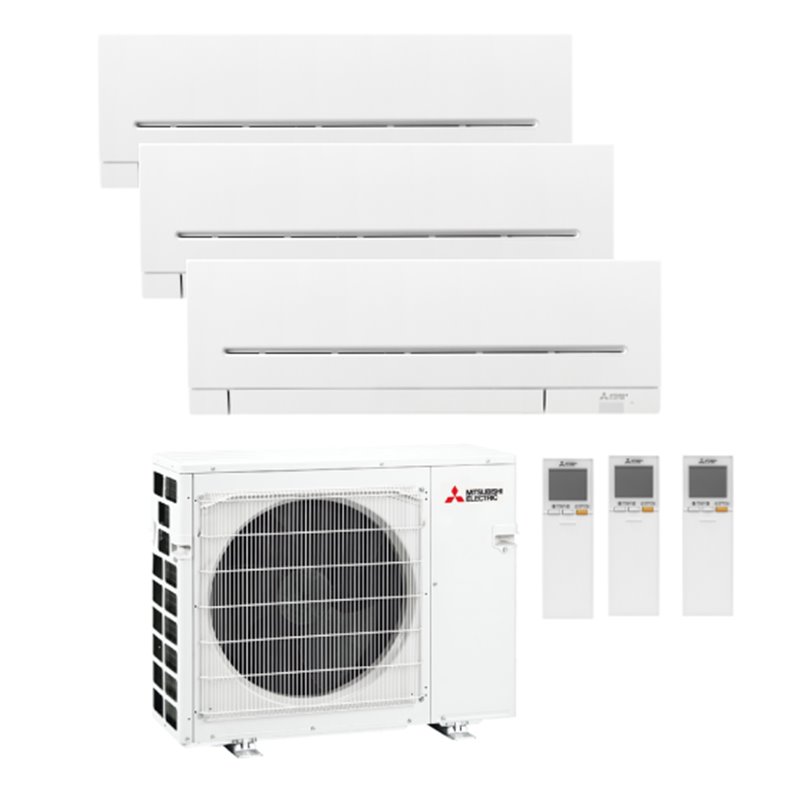 Mitsubishi Electric Multisplit Kompakt SET 3x 2.0 kW (Raumgrösse 90m3 pro Wandgerät)
